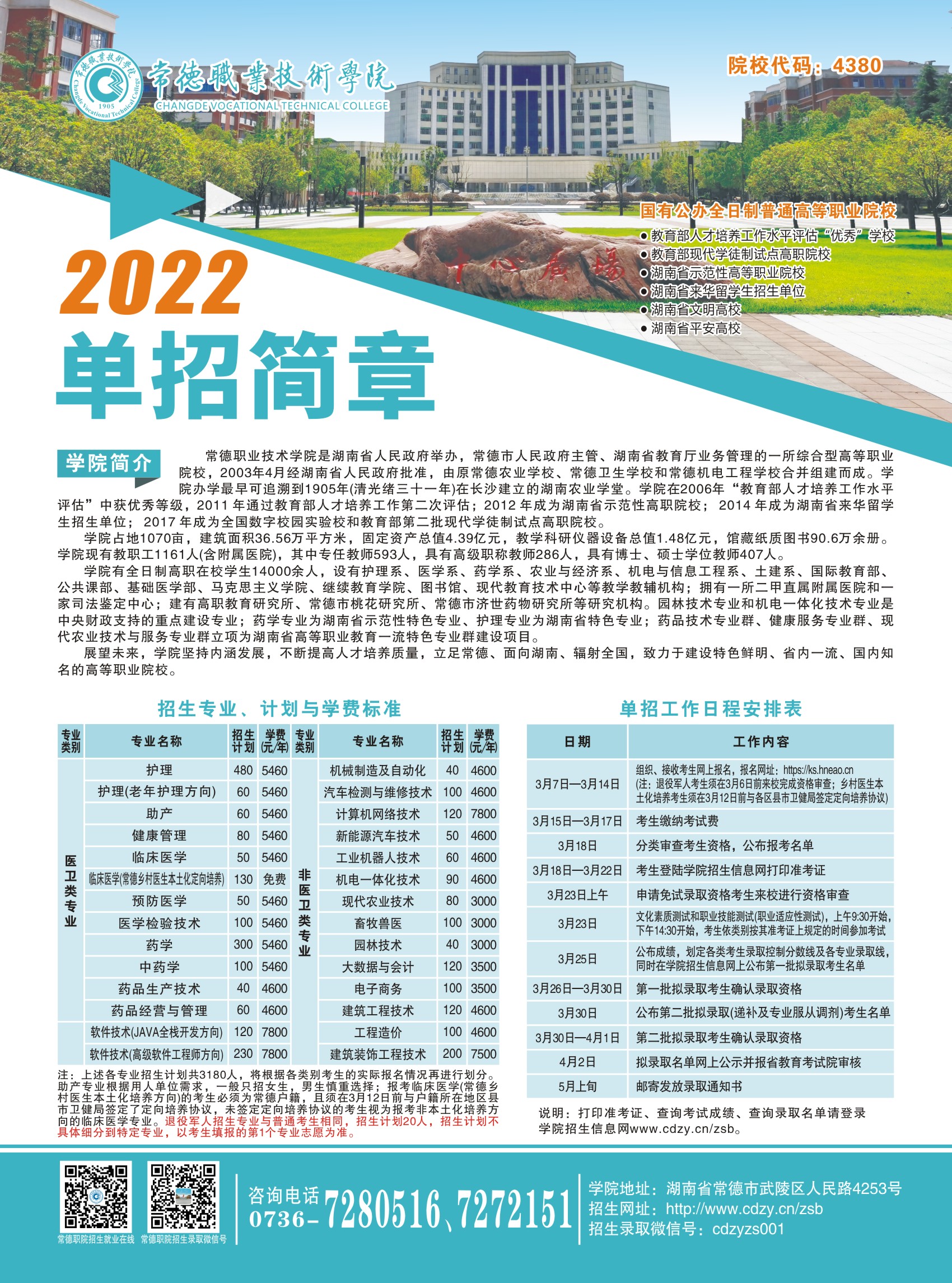 常德职业技术学院2022年单独招生简章(图1)